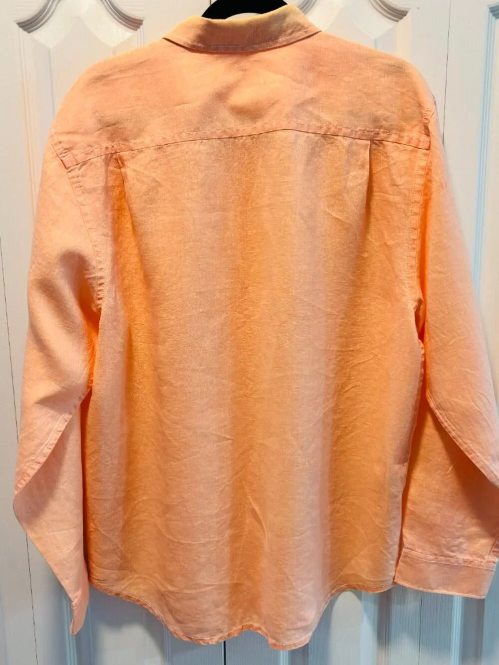 Tommy Bahama Men's Peach Linen Button Up Shirt L Long Sleeve Island Casual - Picture 3 of 10